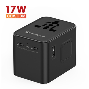 Wontravel 17W Dual Type C Multi <b>Plug</b> Worldwide Travel Adaptor International World Universal Travel Adapter for Travel - Product Image 1