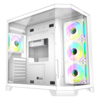 AntarcChill Atx Mid Tower Gaming Computer Cases Towers Cabinet Gaming Pc Case With Argb Fan & Type-C Desktop Casing