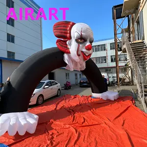 Halloween Festival Inflatable Funny Clown 3D Head Body Arch Customize Size Small Inflatable Devil Clown For Circus Outdoor Event