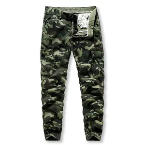 Military green Cargo pants men's fashion brand American parachutist loose leggings men's casual pants