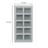Bac à glaçons en silicone écologique sans BPA, 10 cavités, moule à glaçons facile à démouler pour whisky et cocktails