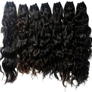Cheveux vierges naturels indiens non traités, qualité Remy, ondulation italienne, pour tissage - Product Image 2