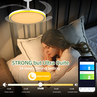 Ventilateur de plafond 42 pouces avec lumière latérale, haut-parleur Bluetooth, moteur DC silencieux, intelligent, pour chambre et crèche, personnalisable OEM