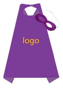 Capa Promocional para Adultos y Niños, Disfraz de Halloween, Capa de una Sola Capa de 70*70cm <span class=keywords><strong>con</strong></span> Logotipo, Máscara y Capas de Superhéroe para Niños - Product Image 3