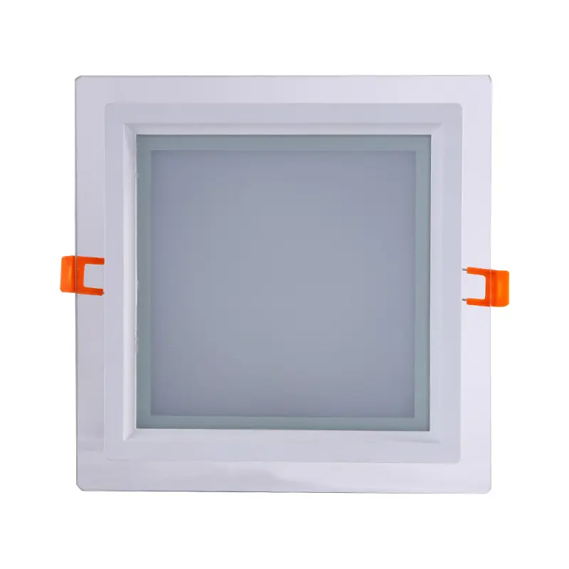 Forme carrée 3000K-6000K LED panneau lumineux en verre panneau AC85-265v plafonnier panneau lumineux LED pour le marché canadien et américain
