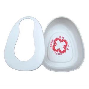 กระโถนสำหรับผู้สูงอายุและสตรีมีครรภ์ ทำจากพลาสติก ขนาด 34x27 ซม. แบบหนาพิเศษ พร้อมที่นั่งชักโครก ลายกากบาทสีแดง - Product Image 2