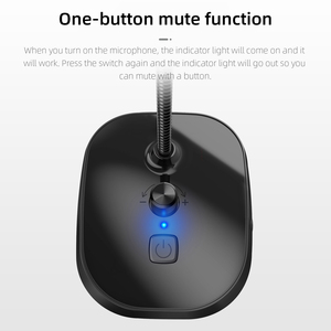 Micrófono de cuello de cisne con USB <span class=keywords><strong>para</strong></span> ordenador portátil, ajuste de volumen con botón de silencio, diseño 360 <span class=keywords><strong>para</strong></span> grabación - Product Image 6