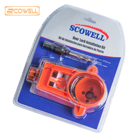 Kit de gabarits de perçage pour installation de serrures de porte, ensemble de scies cloches pour perçage de portes en bois