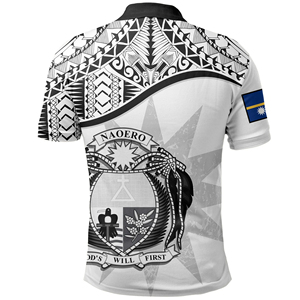 Polo estiva Nauru bianca per uomo stampa digitale Nauruan da uomo t-Shirt da <span class=keywords><strong>Golf</strong></span> a manica corta personalizzate t-Shirt Polo traspirante sfuse