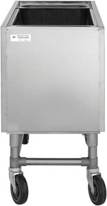 Cubo de hielo portátil de acero inoxidable de 36x18 pulgadas con portabotellas 32L-014 para hoteles y restaurantes - Product Image 3