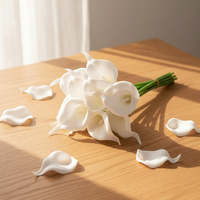 Lys Calla artificiels en PU, fleurs réalistes au toucher pour centre de table de mariage, bouquet de fleurs artificielles pour décoration