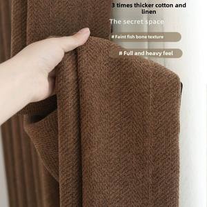 Moderno stile Vintage francese retrò verde alta oscurante tessuto pieghettato Grommet <span class=keywords><strong>tende</strong></span> per soggiorno balcone - Product Image 2