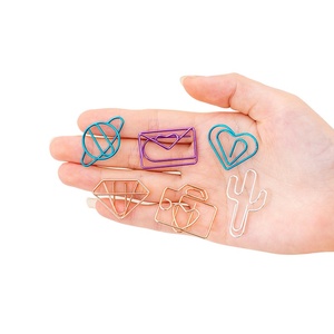 Set Personalizzabile da 10 Pezzi di Nuovi Graffette Metalliche Colorate e Creative per Ufficio e Scuola, Fermagli e Segnalibri per Cancelleria - Product Image 1