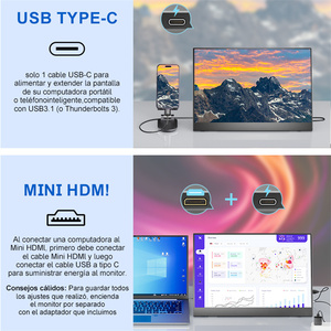 14 inch màn hình cho máy tính xách tay ps5 hiển thị di động với loa Loại C hd-mi màn hình di động - Product Image 3