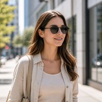 Lunettes de soleil à clipser vintage en acier inoxydable, de haute qualité, élégantes, classiques, tendance, rétro, de luxe, nouvelle collection