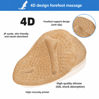 Coussinets métatarsiens en gel 4D auto-adhésifs pour l'avant-pied, pour sandales à talons hauts, soulagement de la métatarsalgie