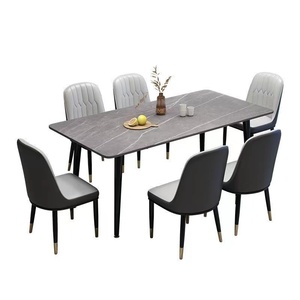 Juego de Mesa de Comedor Moderno para el Hogar, Mesa de Comedor Redonda de Mármol para 6 Personas, para Restaurante - Product Image 6
