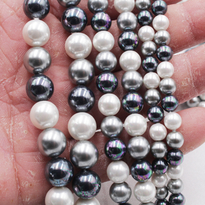 Collier en <span class=keywords><strong>perles</strong></span> de coquillage multicolores de 8 mm, collier en <span class=keywords><strong>perles</strong></span> de style chinois, vente en gros de <span class=keywords><strong>perles</strong></span> - Product Image 2