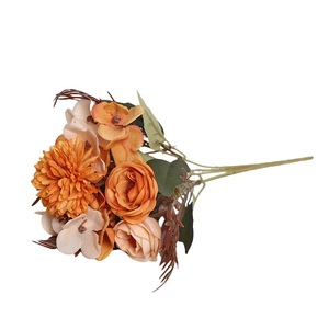 Bouquets de fleurs artificielles Lichao, fleurs en soie mélangées, réalistes, pour la décoration de mariage, la décoration de la maison, les accessoires de photographie en extérieur - Product Image 5