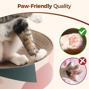 <span class=keywords><strong>Cat</strong></span> Scratcher Karton bett: 17 "x 13" ovale Lounge-<span class=keywords><strong>Couch</strong></span> für Innen katzen, recyceltes Wellpappen-Kratz pad, langlebig - Product Image 4