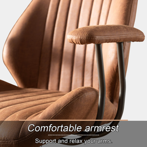 Ghế văn phòng da hạt kiểu Mỹ, lưng cao, xoay được - Product Image 4