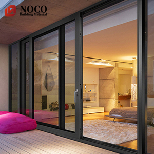 Nero isolamento termico in alluminio risparmio energetico cursore panoramico multi slide sovrapposizione pila <span class=keywords><strong>porta</strong></span> <span class=keywords><strong>scorrevole</strong></span> patio - Product Image 2