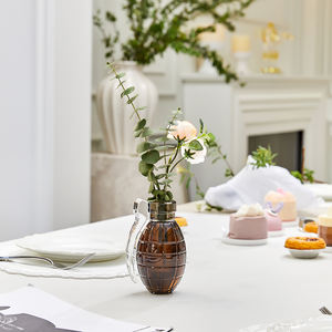 Diseño único para decoración del hogar, jarrón de cristal con forma de <span class=keywords><strong>Granada</strong></span>, centros de mesa, jarrón de cristal para regalo de recuerdo - Product Image 3