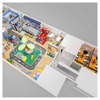 Aire de jeux souple à thème pour enfants, mini-ville de circulation, jeu de rôle éducatif, non toxique, certifié ASTM, en plastique durable et sûr