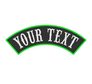 Custom Top Rocker Biker Embroidered Patches Custom Your Text Letters Names Iron On Biker Embroidery Patches For Jacket