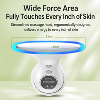 Appareil électrique de lifting du cou et du visage pour usage domestique, anti-rides, raffermissant, masseur facial, lumière colorée, appareil de beauté pour le cou à usage domestique