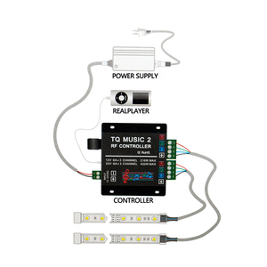 Bán hàng nóng giáng sinh ánh sáng 12V <span class=keywords><strong>LED</strong></span> RGB dải âm nhạc 2 âm thanh âm thanh <span class=keywords><strong>RF</strong></span> cảm ứng <span class=keywords><strong>Led</strong></span> điều khiển từ xa - Product Image 2