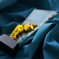 Placa de Cristal Grabada con Láser Personalizada JN, Trofeo de Premio con Estrella de Cristal, Impresión a Todo Color, Premios de Cristal con Estrella
