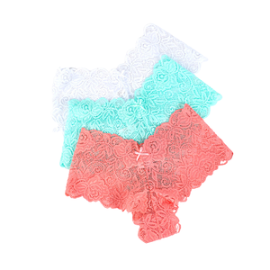 2023 donne pizzo Boyshort Sexy mutandine floreali S-L ragazze biancheria intima a vita bassa signore comode mutande Lingerie femminile - Product Image 3