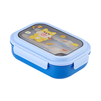 Boîte à lunch rectangulaire en plastique sans BPA, design moderne, couvercle écologique, 3 compartiments, anti-fuite, compatible micro-ondes, 1100 ml
