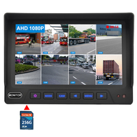 PJAUTO AHD 1080P Quad Split View Monitor DVR de 8 canales para autobús Coach School Bus