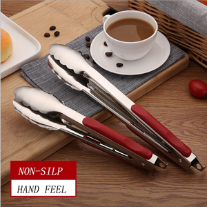 Hot Sale Multi-function Stainless Steel Bread Ice Food &amp; <strong>BBQ</strong> <strong>Tongs</strong> with Silicone Hand Grip-Premium Kitchen Tools - Product Image 5