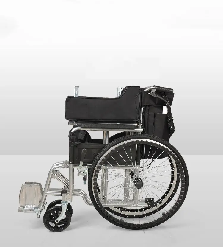 Fauteuil roulant Rollator Walker en aluminium léger à utilisation handicapée pour personnes âgées avec siège et caddie