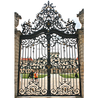 Barrière d'entrée en fer forgé, clôture murale isolante, haute qualité, pour extérieur de Villa