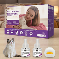 Kit diffuseur apaisant OEM ODM à brancher, personnalisé, avec 2 recharges, pour arrêter les projections d'urine, les griffades, la cachette et réduire les conflits