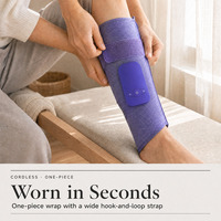 Masseur de jambes réglable avec autocollant magique, s'adapte à la plupart des tailles de mollets pour hommes, femmes et personnes âgées