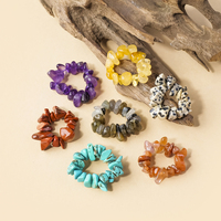 Natürlicher Kristall-Perlen-Stretchring mit Herz-Edelstein-Anhänger, elastischer Fingerring für Damen, stapelbarer Modeschmuck, Großhandelsangebot
