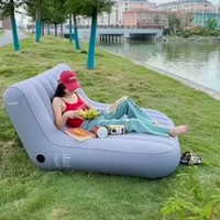 Canapé rond gonflable moderne en stock, pliable, pour le camping, le salon et la chambre à coucher