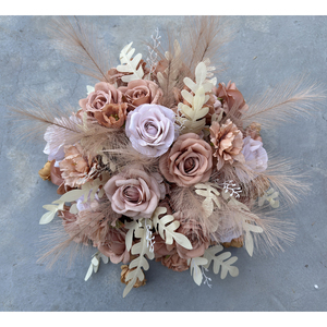 Nouvelles Décorations de Table Personnalisées en Boules de Fleurs Artificielles, Style Automne Doré, Arrangements pour Événements et Toiles de Fond - Product Image 2