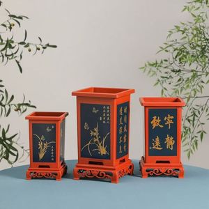 Grand pot en plastique pour orchidées - Forme carrée avec trou de drainage, design rustique écologique, vente directe usine, emballage au sol - Product Image 2