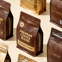 OEM Recyclebare PET+VMPET+PE geurdicht koffiezakjes met ventiel en hersluitbare ritssluiting voor koffiebonen en gelei verpakkingen