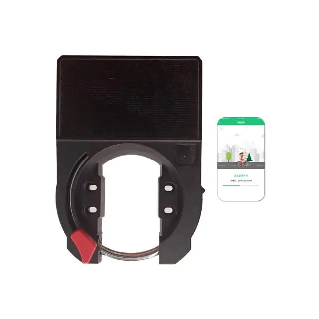 Anywheel fungsi Alarm Panel surya RFID Iot sepeda kunci pengaman GPS pelacakan kunci pintar untuk E Bike