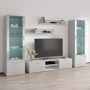 <span class=keywords><strong>Mueble</strong></span> de Salón de Madera de Lujo KEJIA, <span class=keywords><strong>Mueble</strong></span> para <span class=keywords><strong>TV</strong></span> Moderno <span class=keywords><strong>Blanco</strong></span> con Almacenamiento Universal - Product Image 3