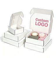 Boîte d'expédition blanche personnalisée, boîte pliante en carton ondulé pour l'emballage de cadeaux e-commerce