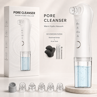 Appareil 3-en-1 pour éliminer les points noirs, nettoyeur de pores du visage avec thérapie thermique, appareil de beauté pour un nettoyage en profondeur des points noirs du nez