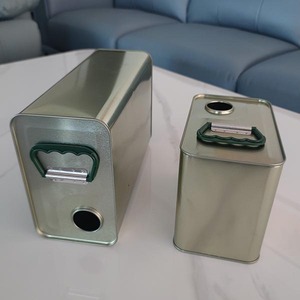 Bidons en fer blanc de 2L à 5L pour huile de palme et d'olive raffinée, conteneurs rectangulaires en fer blanc pour usage <span class=keywords><strong>alimentaire</strong></span> - Product Image 2